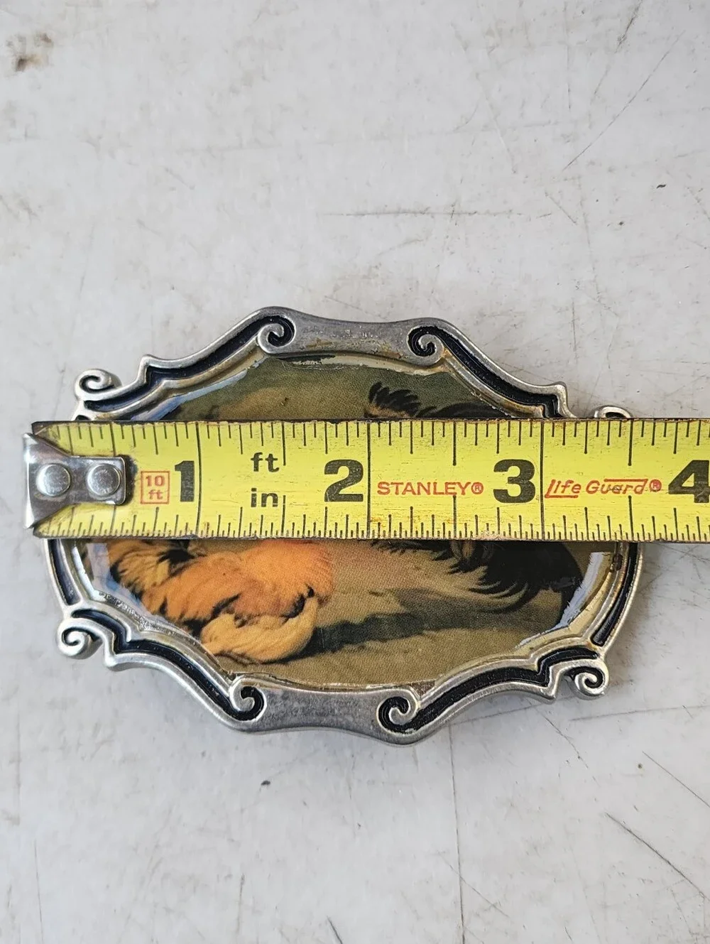 Vintage Roosters Belt Buckle Preowned
